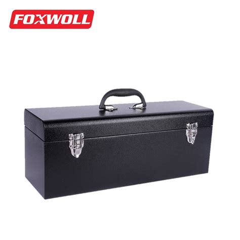 metal tool box with leather shoulder strap 18x6x8|Metal Portable Tool Boxes .